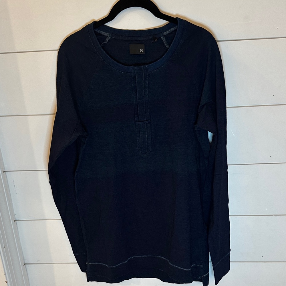 AG Adriano Goldschmied Dark‎ Blue Long Sleeve Tee size M EUC